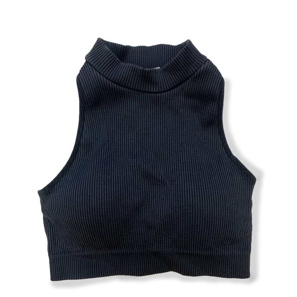 Black Fitted Crop Top
